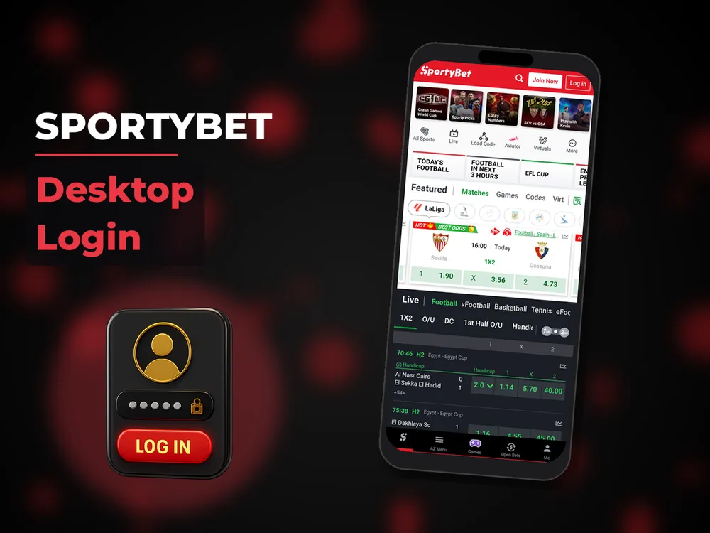 SportyBet - Desktop Login