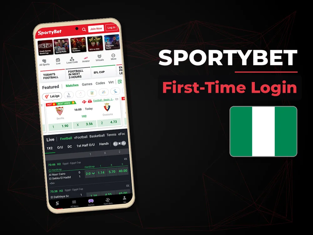SportyBet - First-Time Login